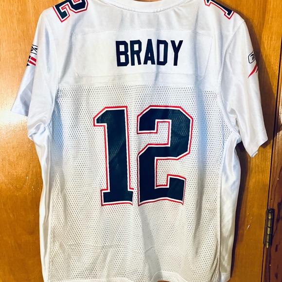 Reebok Patriots Tom Brady #12 Women’s XL Super Bowl XLII White Jersey - Picture 2 of 7